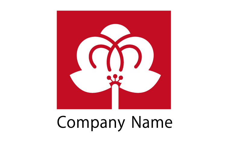 花・和風・伝統・継承・落ち着き・古風をイメージしたロゴデザイン