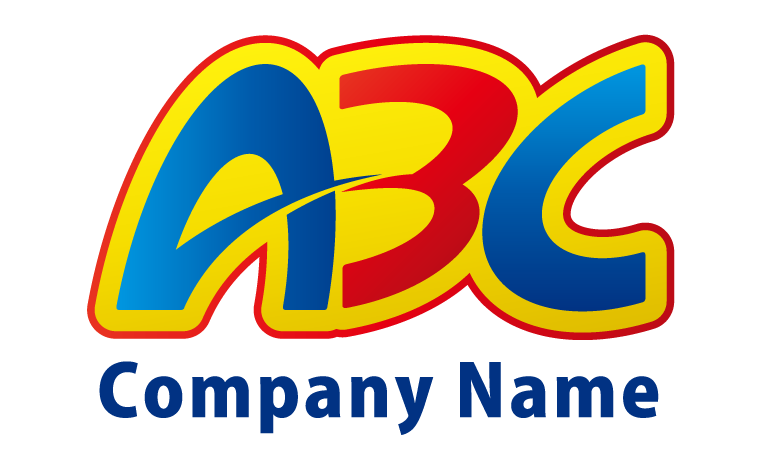 アルファベット・イニシャル・ABC・ポップ・躍動感・一体感・ワッペン・アップリケをイメージしたロゴデザイン