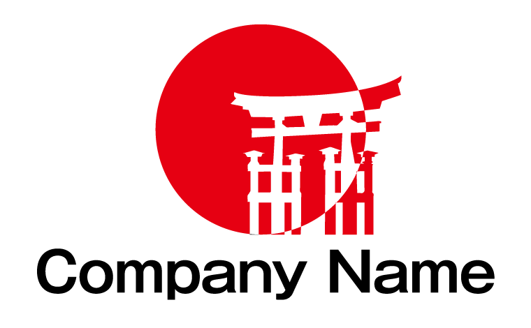 太陽・和風・鳥居・日本風・ご来光・観光旅行・トラディショナルをイメージしたロゴデザイン