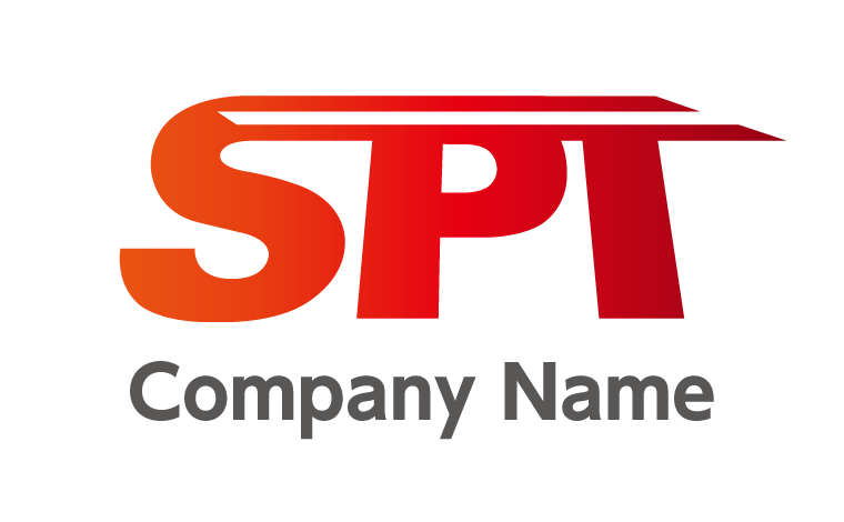 S・P・T・イニシャル・スピード感・熱意・積極性をイメージしたロゴデザイン
