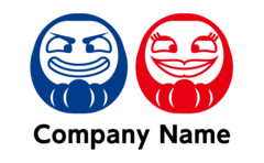きもかわいいより目のだるま