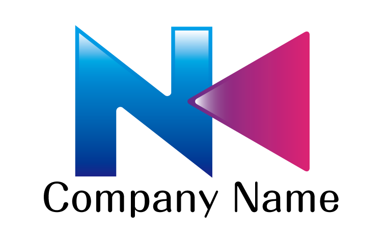 N・K・アルファベット・イニシャル・再生・変革・次世代をイメージしたロゴデザイン