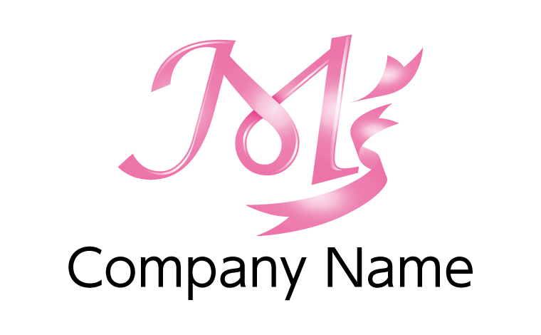 M・S・アルファベット・イニシャル・リボン・かわいい・上品・しなやか・優しい・女性らしいをイメージしたロゴデザイン