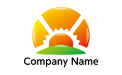 地平線に沈む夕日