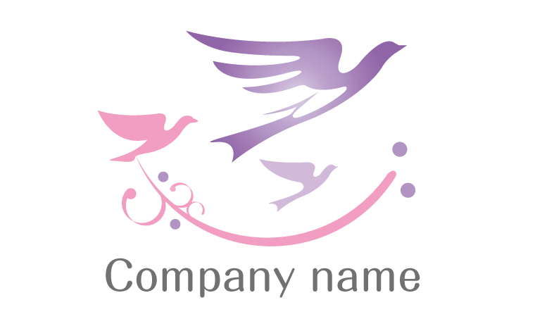 鳩・鳥・翼・羽ばたき・平和・幸福・かわいい・エレガント・祝福をイメージしたロゴデザイン