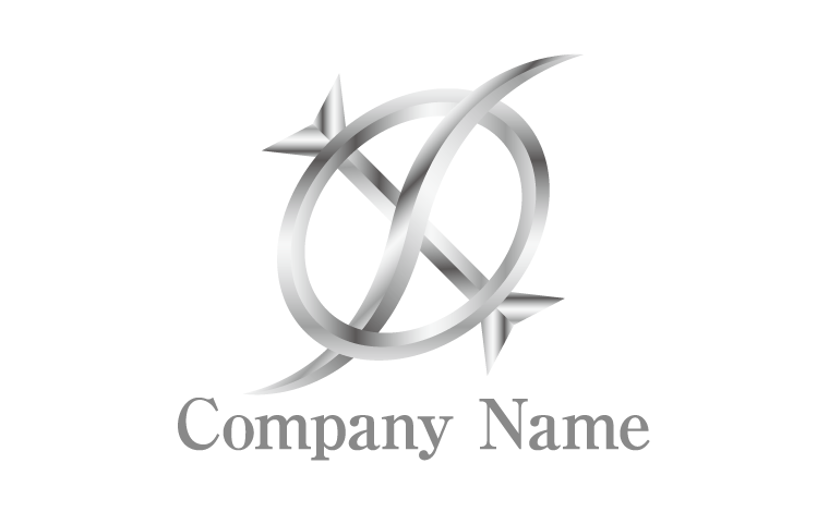 メタリック・スチール・金属・クロス・交差・上昇・S・O・アルファベット・イニシャルをイメージしたロゴデザイン