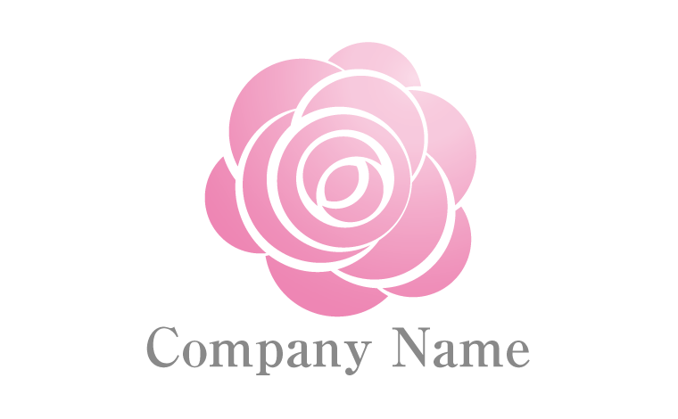 花・薔薇・フラワー・エレガント・上品・気品・かわいい・愛らしいをイメージしたロゴデザイン