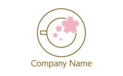 コーヒーカップと桜