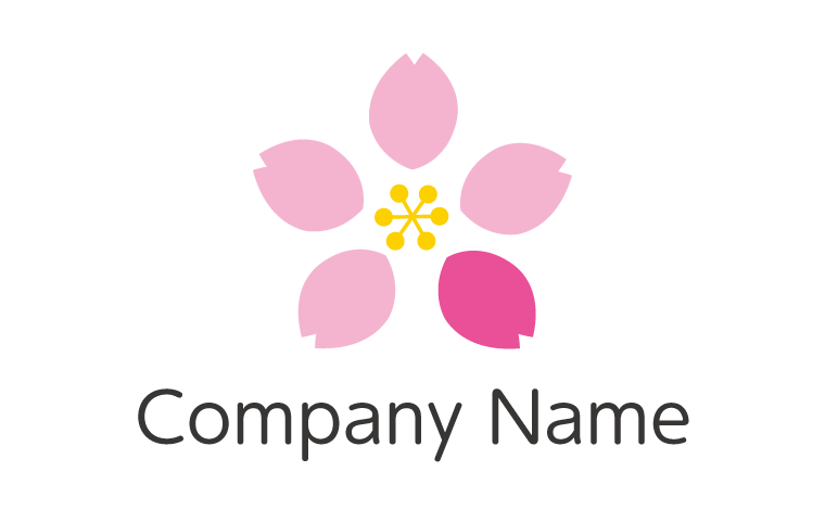 桜・チェリーブロッサム・かわいい・ポップ・シンプル・さくら・春・初々しいをイメージしたロゴデザイン