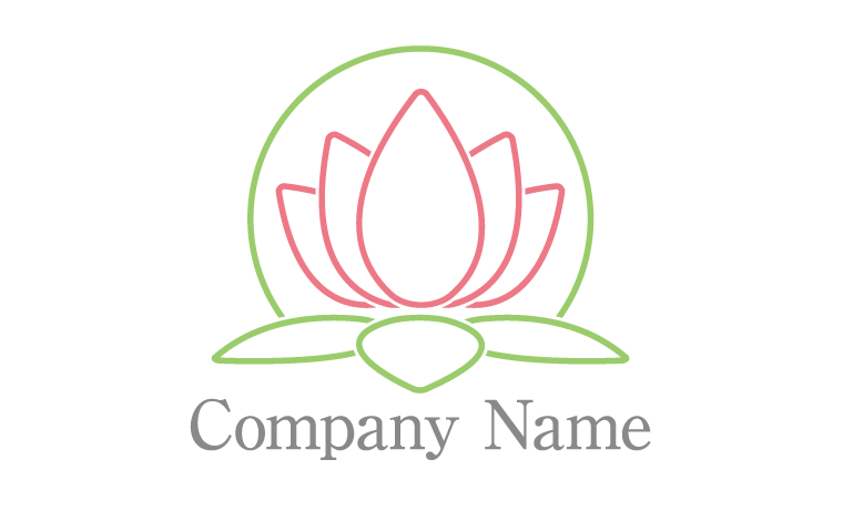 線画・花・清楚をイメージしたロゴデザイン