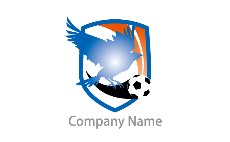 エンブレム・鳥・サッカーボールをイメージしたロゴデザイン