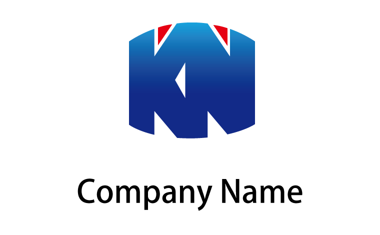 K・N・アルファベット・イニシャル・重厚感・安定・誠実・信頼感をイメージしたロゴデザイン