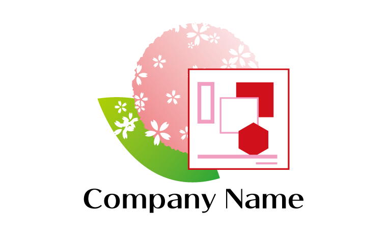 花・桜・葉・春・柔らかい・優しい・癒し・暖かみをイメージしたロゴデザイン