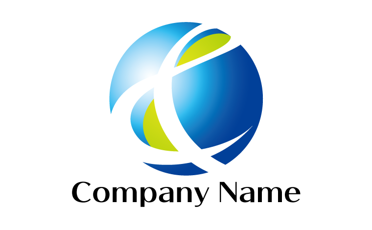 球体・記号・世界・グローバル・エコロジー・環境をイメージしたロゴデザイン