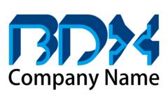 B・D・X・アルファベット・イニシャル・立体的・個性・先進・モダンをイメージしたロゴデザイン