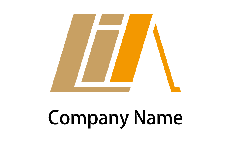 L・I・A・屋根・アルファベット・イニシャル・テント・安心をイメージしたロゴデザイン