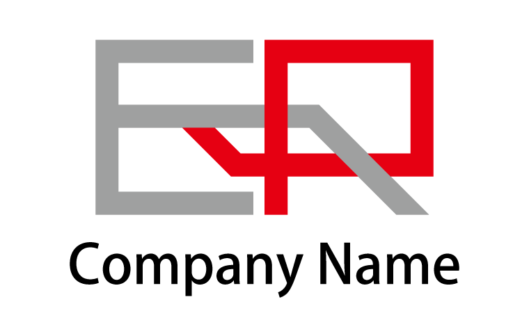 E・R・アルファベット・イニシャル・交差・協力・助け合う・スタイリッシュをイメージしたロゴデザイン
