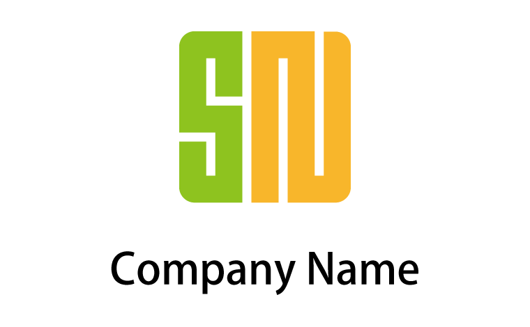 S・N・アルファベット・イニシャル・シンプル・スタイリッシュ・安定感・フレッシュをイメージしたロゴデザイン
