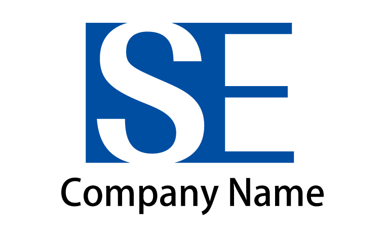 S・E・アルファベット・イニシャル・シンプル・分かりやすい・信頼・安定をイメージしたロゴデザイン