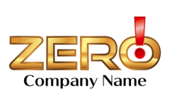 Z・E・R・O・アルファベット・単語・エクスクラメーションマーク・再生・始まり・スタートをイメージしたロゴデザイン