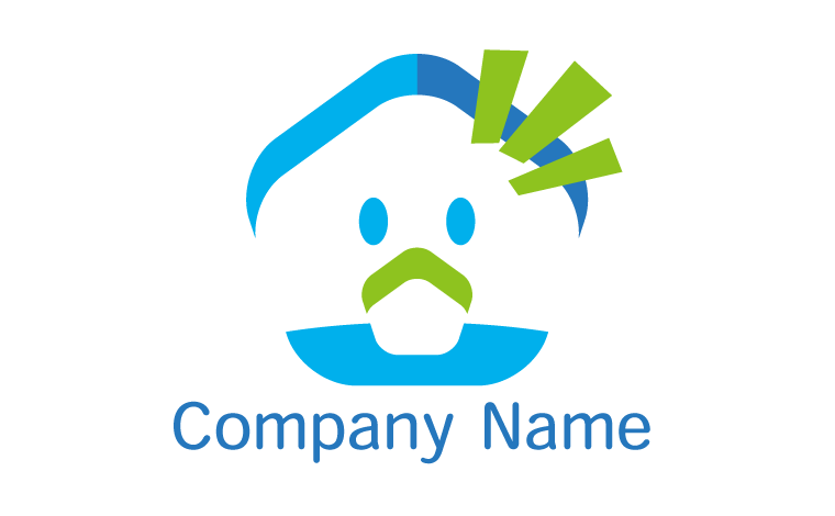 家・住宅・建物・顔・ひらめき・屋根・住処・かわいい・ポップをイメージしたロゴデザイン