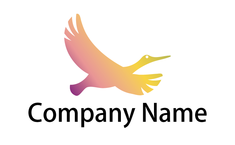 鳥・生き物・生物・渡り鳥・飛翔・羽根・羽ばたき・滑空・未来・目標をイメージしたロゴデザイン