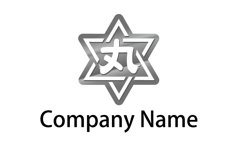 漢字・六芒星・和・和風・伝統・かっこいい・硬い・強い・真面目をイメージしたロゴデザイン