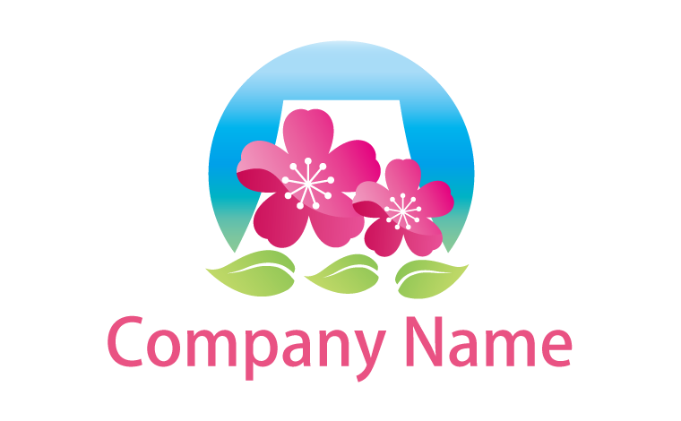 桜・花・富士・山・葉・青空・さわやか・清々しい・日本・和・伝統・象徴をイメージしたロゴデザイン