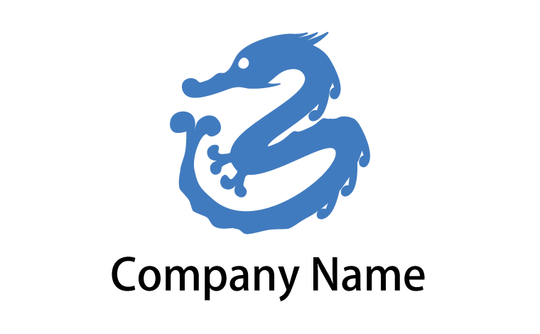 龍・ドラゴン・デフォルメ・生き物・幻獣・伝説・上昇・縁起物をイメージしたロゴデザイン