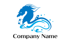 水の上を飛ぶ龍