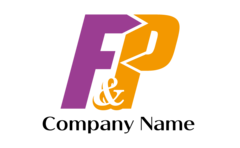 シンプルなローマ字「F＆P」