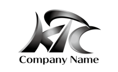 K・T・C・アルファベット・立体的・かっこいい・重厚・金属をイメージしたロゴデザイン