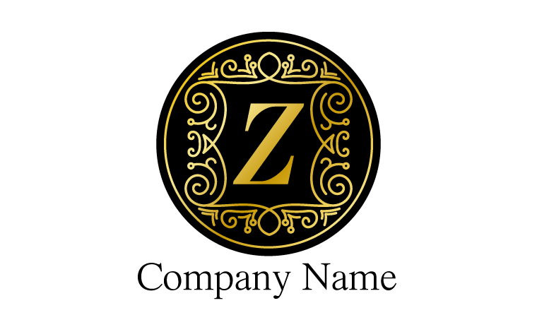 Z・アルファベット・イニシャル・ゴシック・上品・高級をイメージしたロゴデザイン