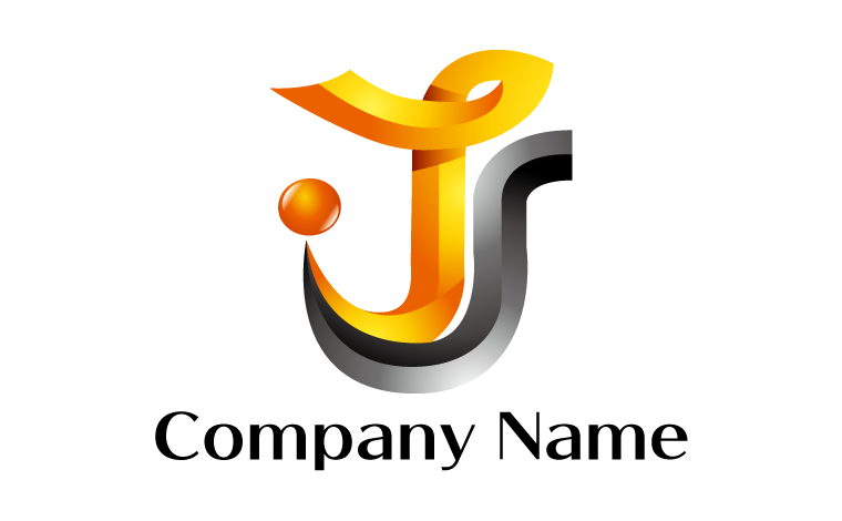 J・S・アルファベット・イニシャル・かっこいい・立体的・成長をイメージしたロゴデザイン