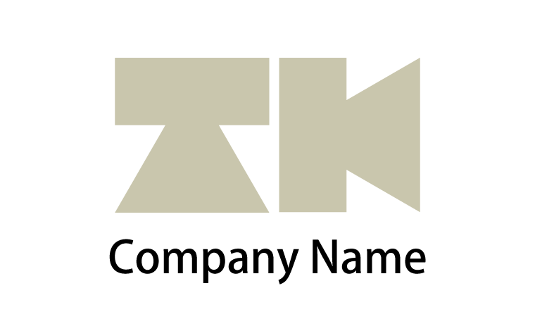 T・K・アルファベット・イニシャル・ポップ・デフォルメ・個性的をイメージしたロゴデザイン