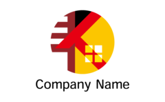 スタイリッシュな家と円形