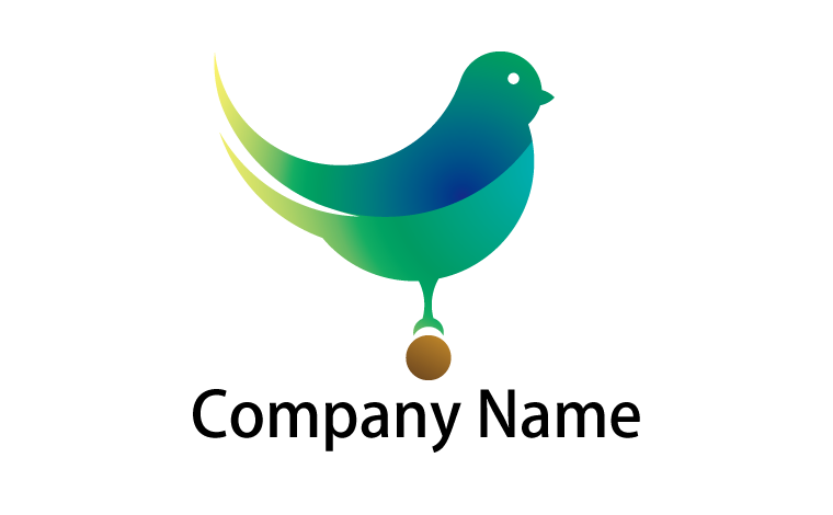 鳥・鳩・止まり木・かわいい・シンプル・スタイリッシュをイメージしたロゴデザイン