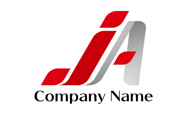 J・A・アルファベット・イニシャル・かっこいい・シンプル・モダンをイメージしたロゴデザイン