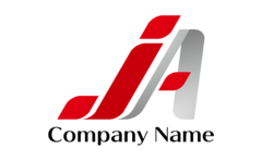 J・A・アルファベット・イニシャル・かっこいい・シンプル・モダンをイメージしたロゴデザイン