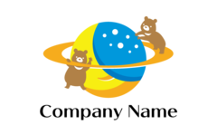 月と惑星で遊ぶ熊