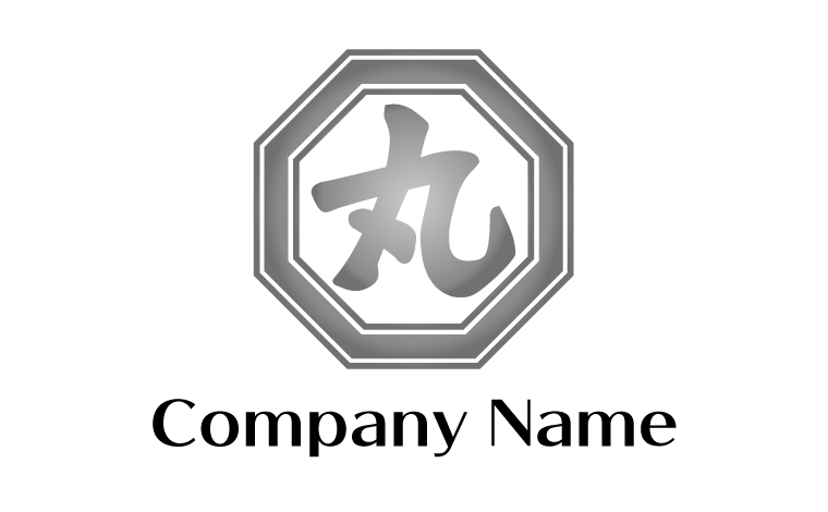 漢字・丸・八角形・家紋風・力強い・日本をイメージしたロゴデザイン