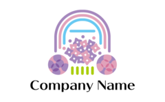 かわいい花々と雨