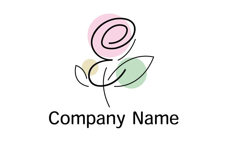 薔薇・手書き風・スタイリッシュ・モダン・花をイメージしたロゴデザイン