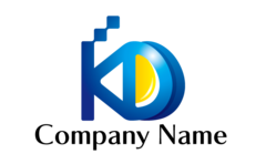 K・D・アルファベット・イニシャル・飛躍・上昇をイメージしたロゴデザイン