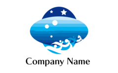 星空と波と海中
