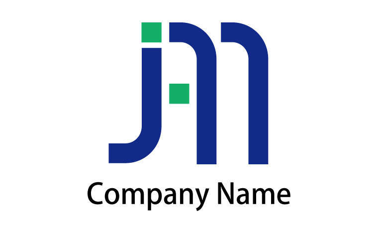 四角形・J・A・M・アルファベット・イニシャルをイメージしたロゴデザイン