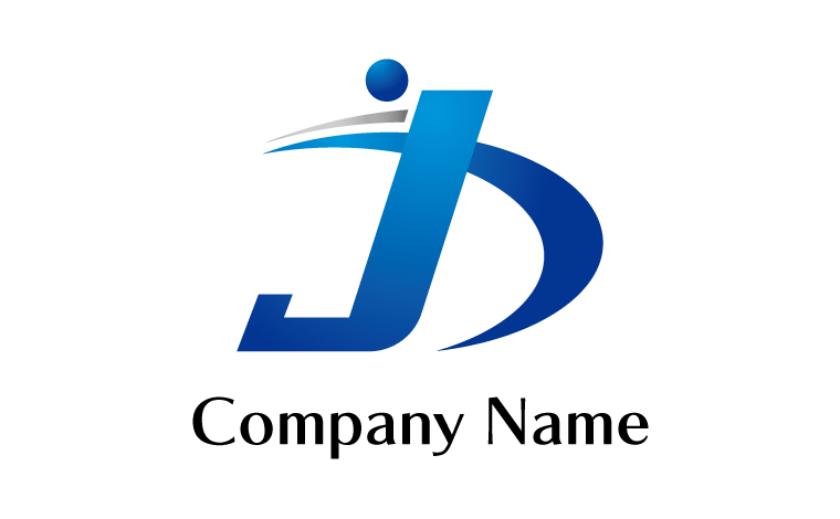J・アルファベット・イニシャル・飛躍・成長をイメージしたロゴデザイン