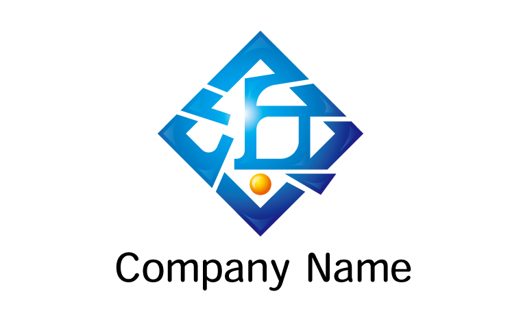 浜・漢字・ひし形・海・日本をイメージしたロゴデザイン