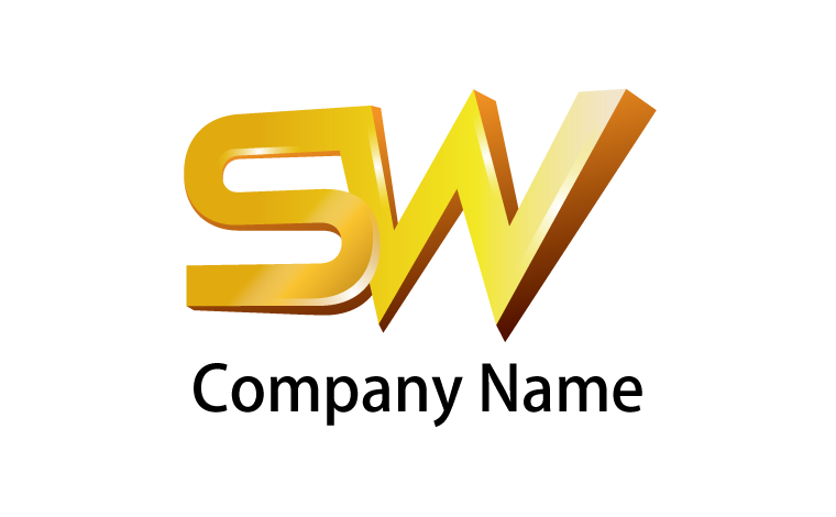 S・W・アルファベット・イニシャル・艶をイメージしたロゴデザイン