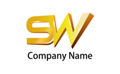 S・W・アルファベット・イニシャル・艶をイメージしたロゴデザイン